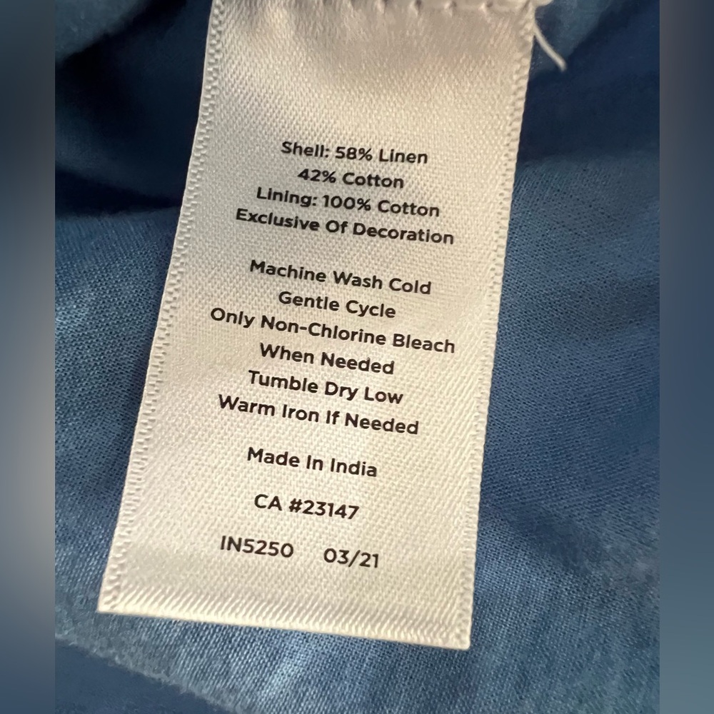 Talbots Embroidered Linen A-line Skirt - Picture 6 of 6